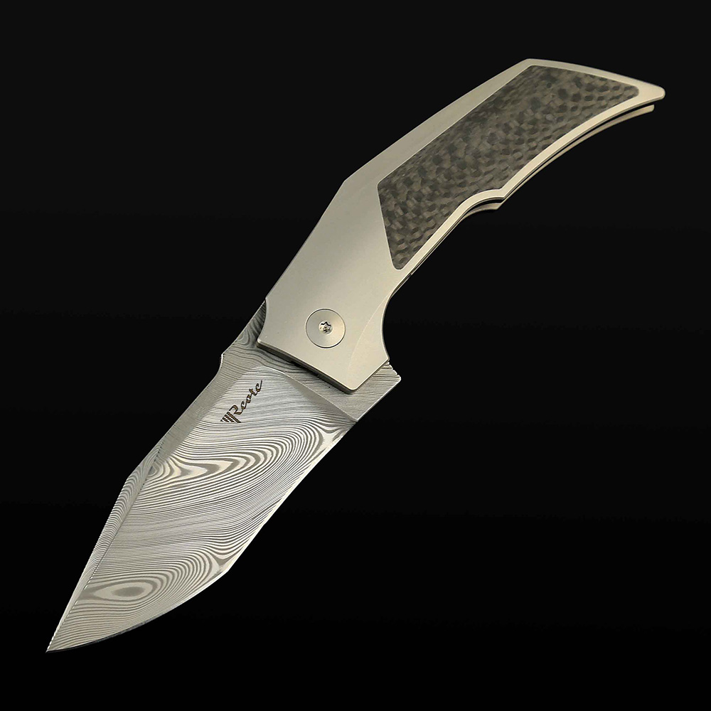 T3000 Titanium bead blast handle Carbon Fiber inlay