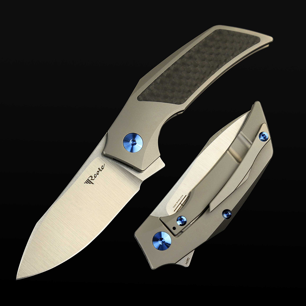 T2500 Titanium bead blast handle Carbon Fiber inlay